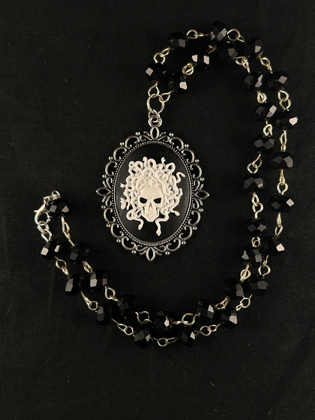 Medusa (white, black, and silver)