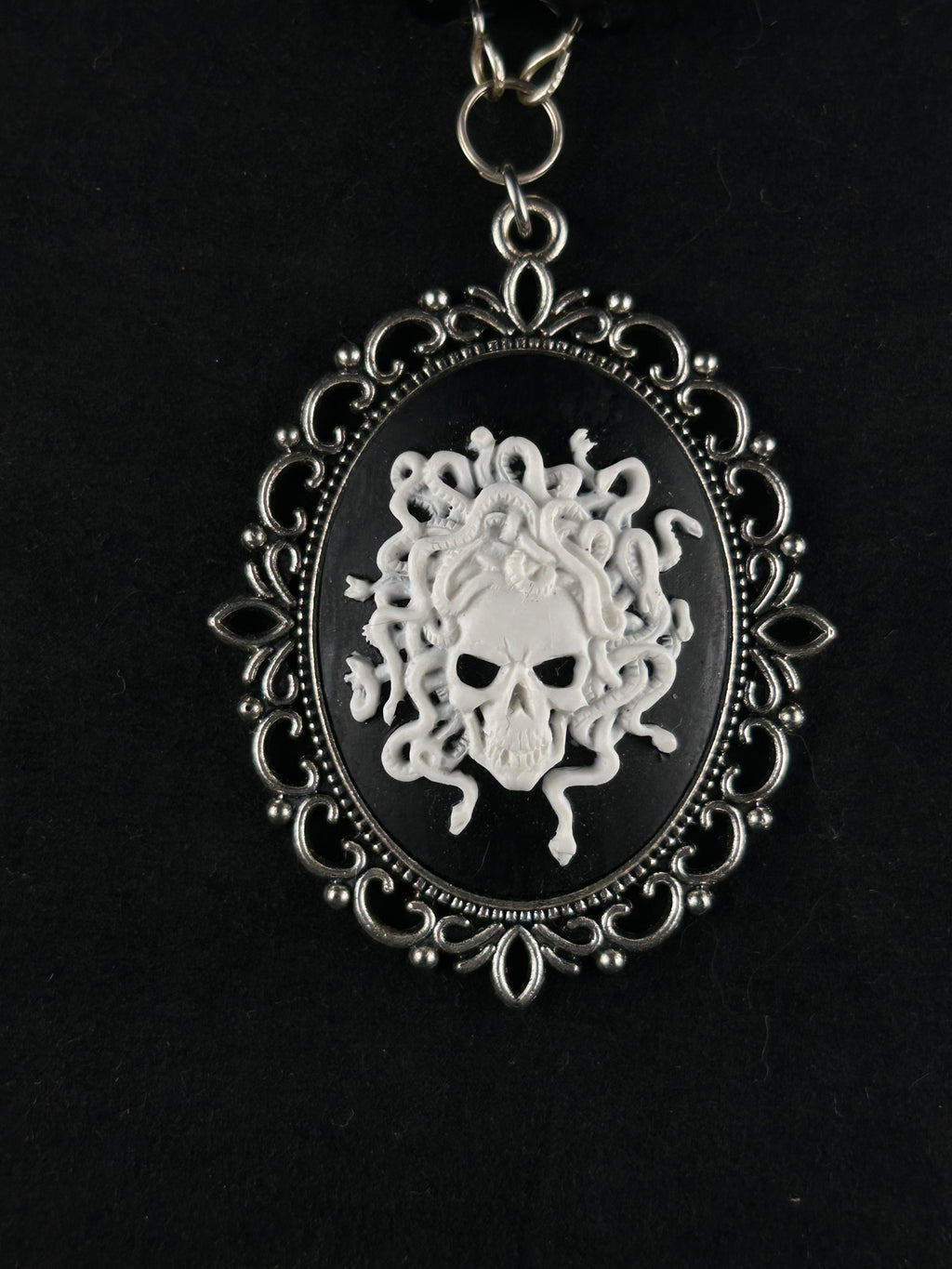 Medusa (white, black, and silver)