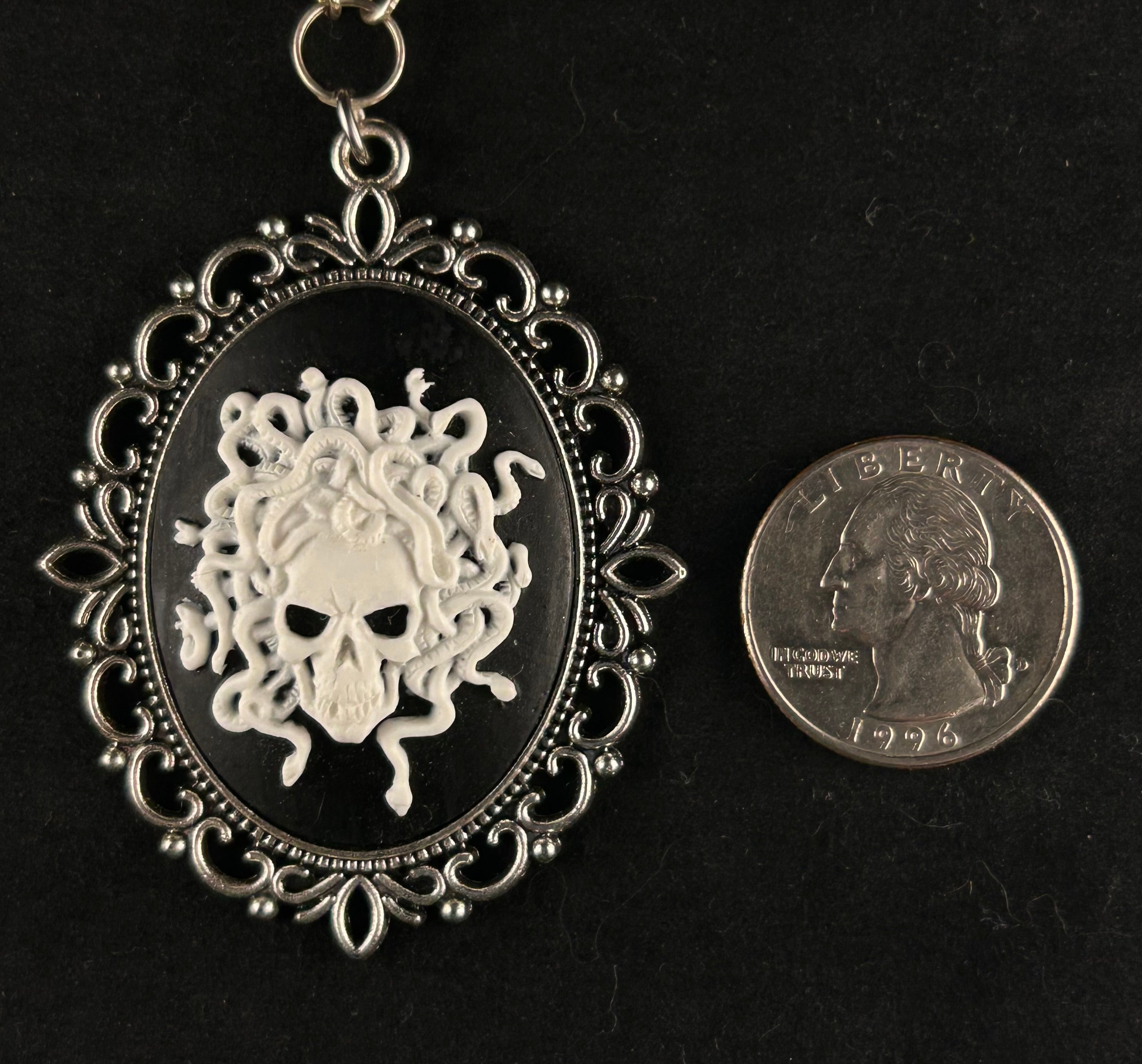 Medusa (white, black, and silver)