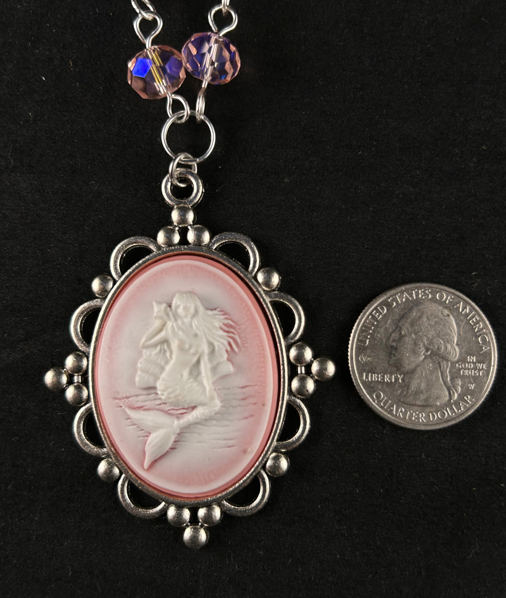 Siren (white, seashell pink, and silver)