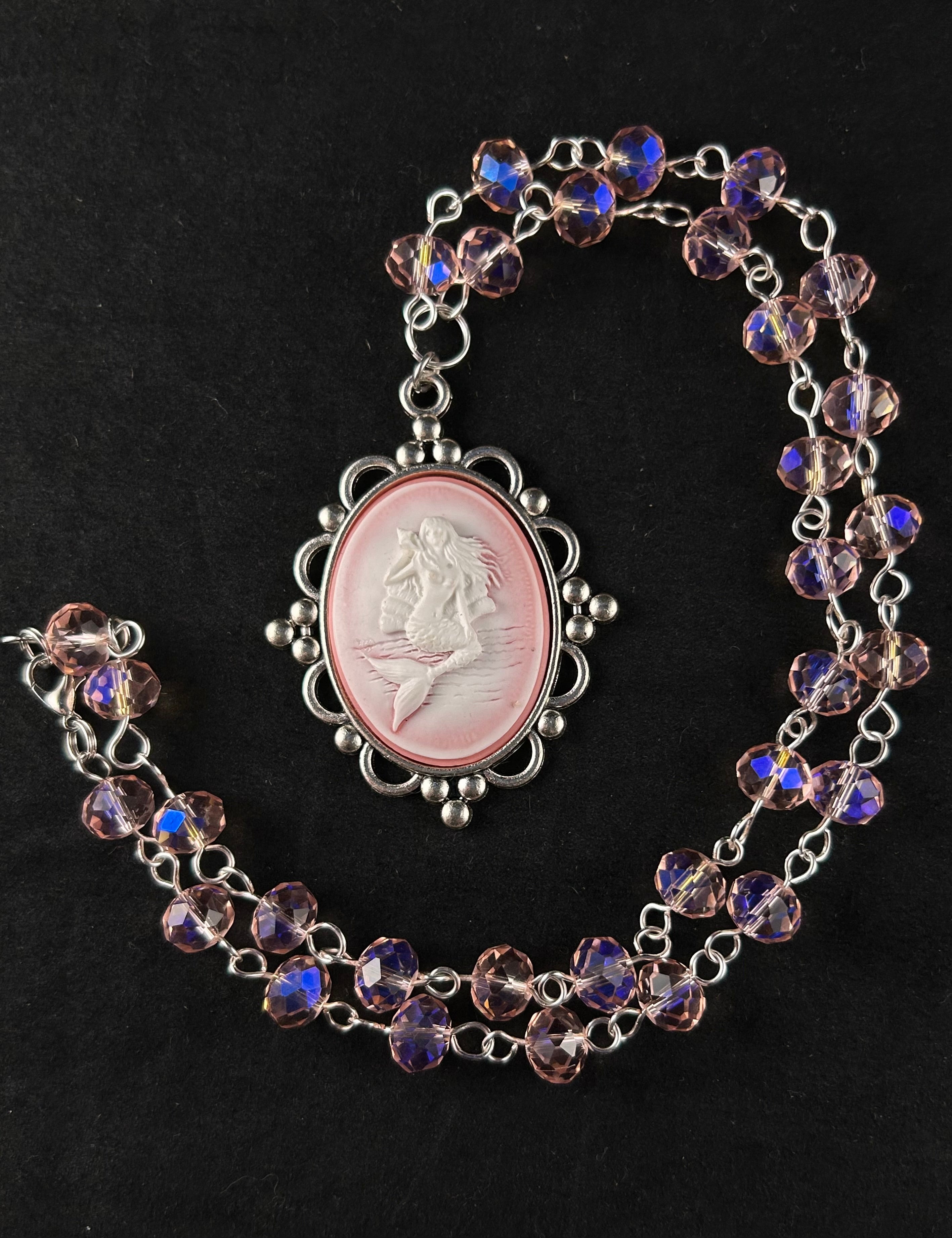 Siren (white, seashell pink, and silver)