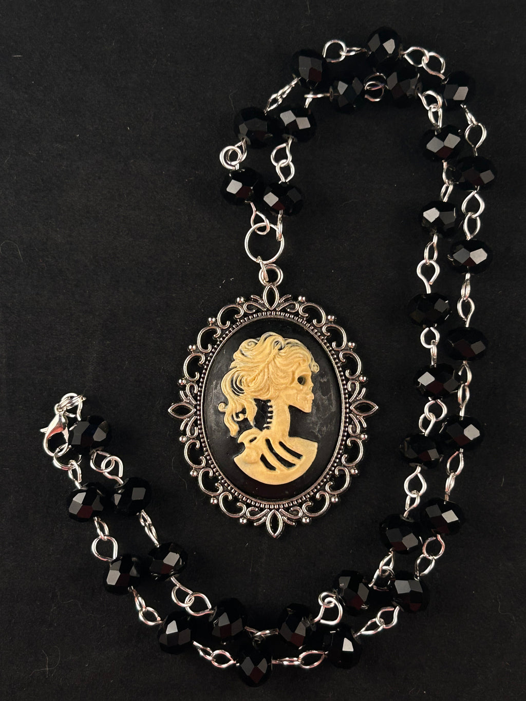 Persephone (beige, black, and silver)